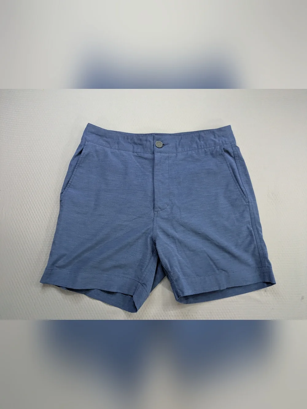 Faherty Linen Cotton Blend Chino Blue Shorts Men's Size 29 Waist Inseam 5